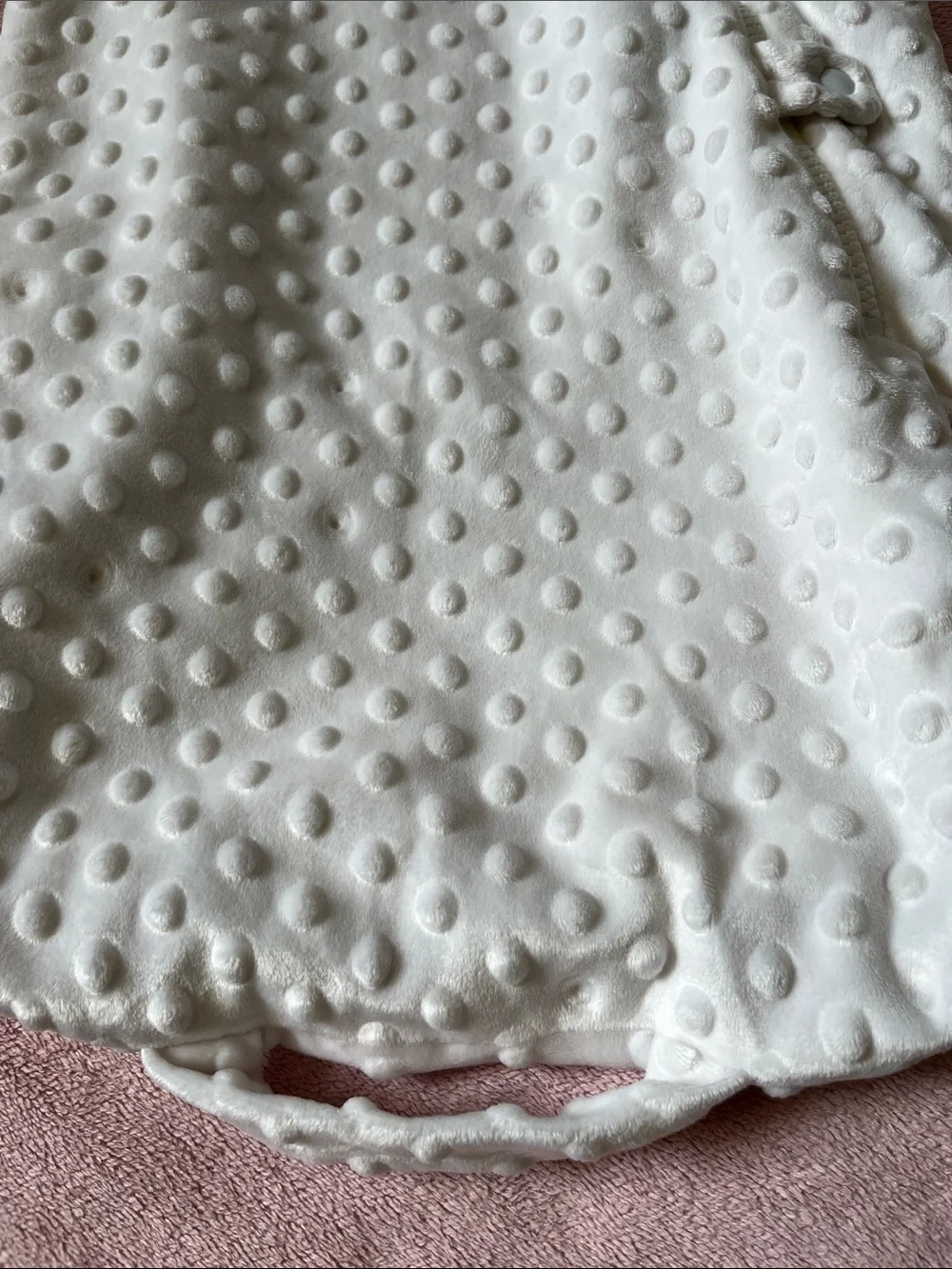Widgeon Newborn Winter Cream Fleece Bunting Sack With All Over Minky Dots